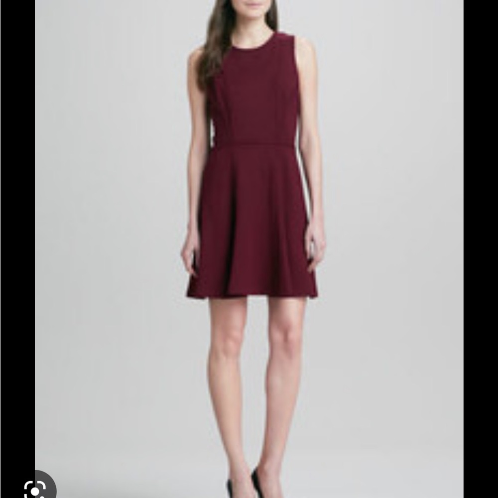 Ali Ro Maroon Fit and Flare Dress